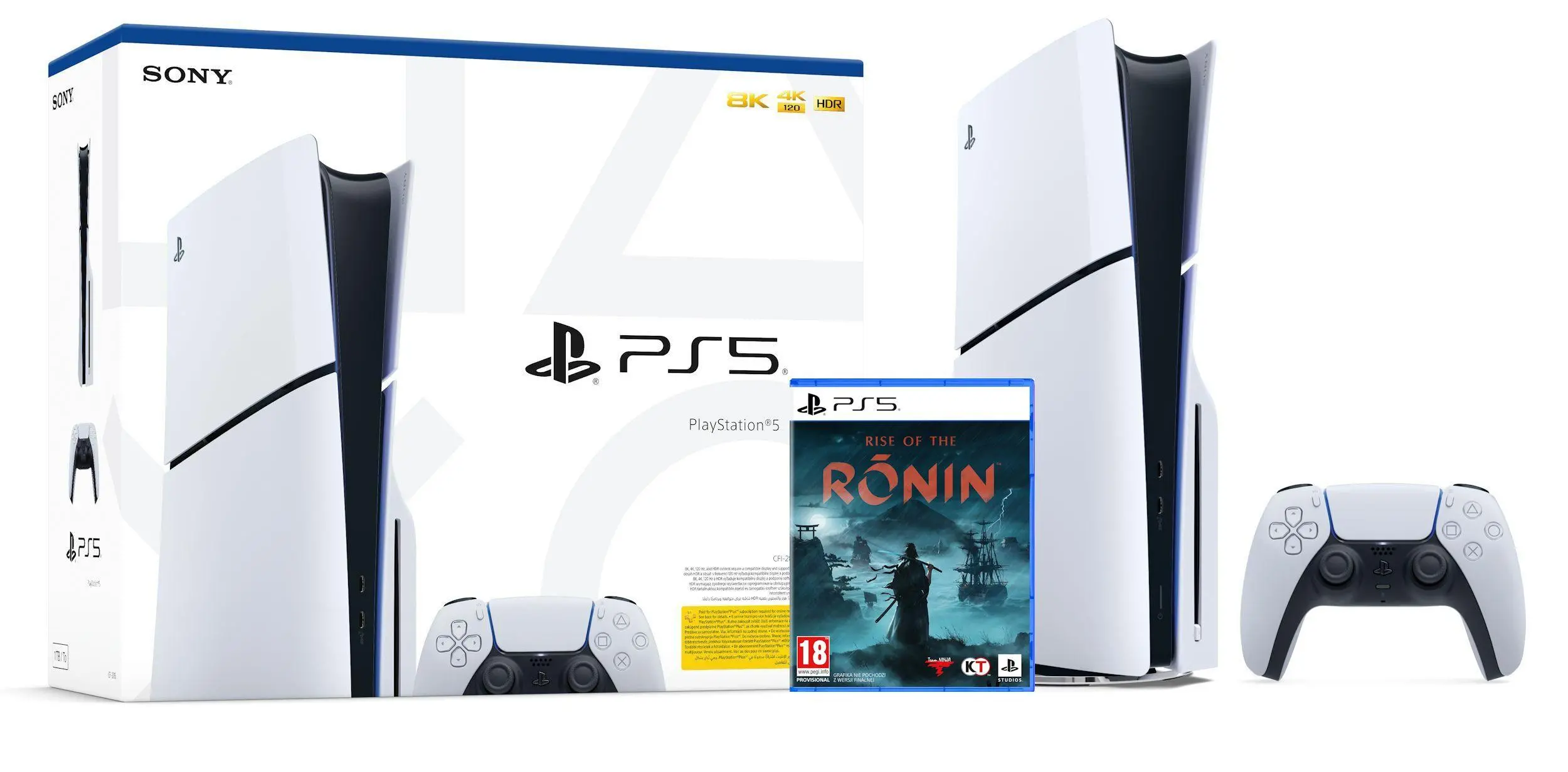 Konsola Sony PlayStation 5 Slim D Chassis (PS5) 1TB z napędem + Rise of the Ronin