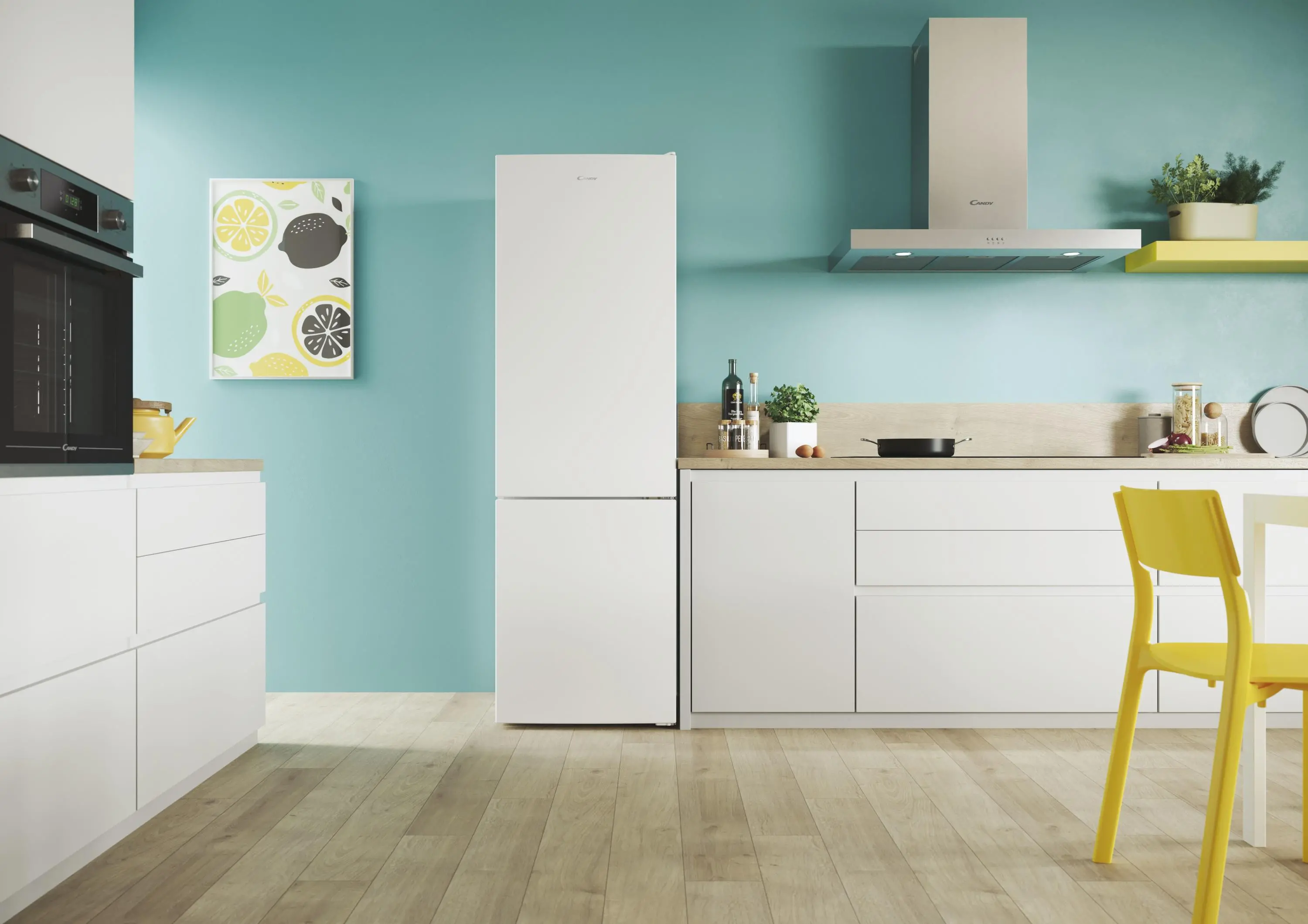 Lodówka Candy City Combi CCT3L517EW 176cm Biały