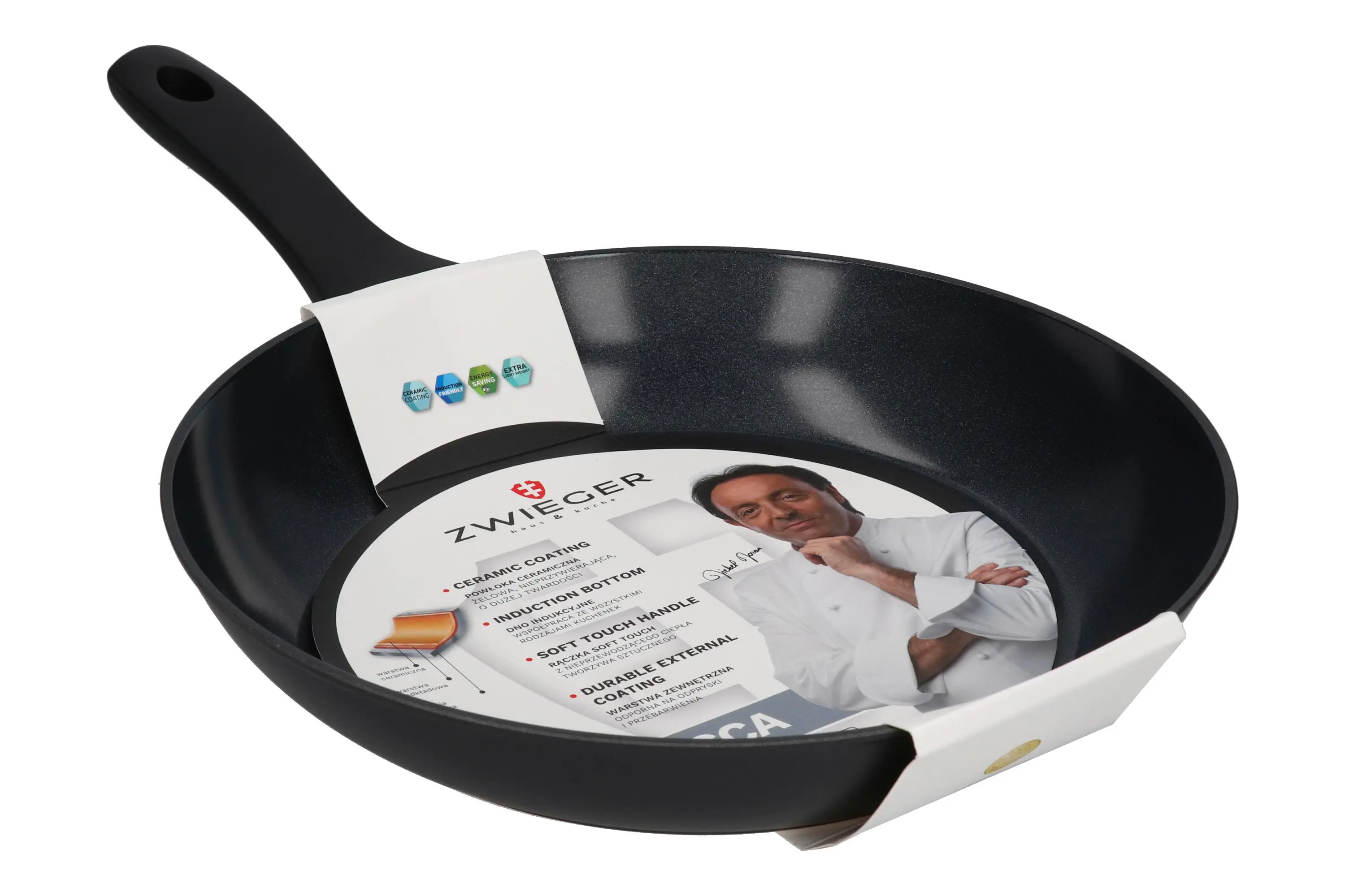 Patelnia Zwieger Rocca ZW-PR-0025 Indukcja Ceramiczna 28cm