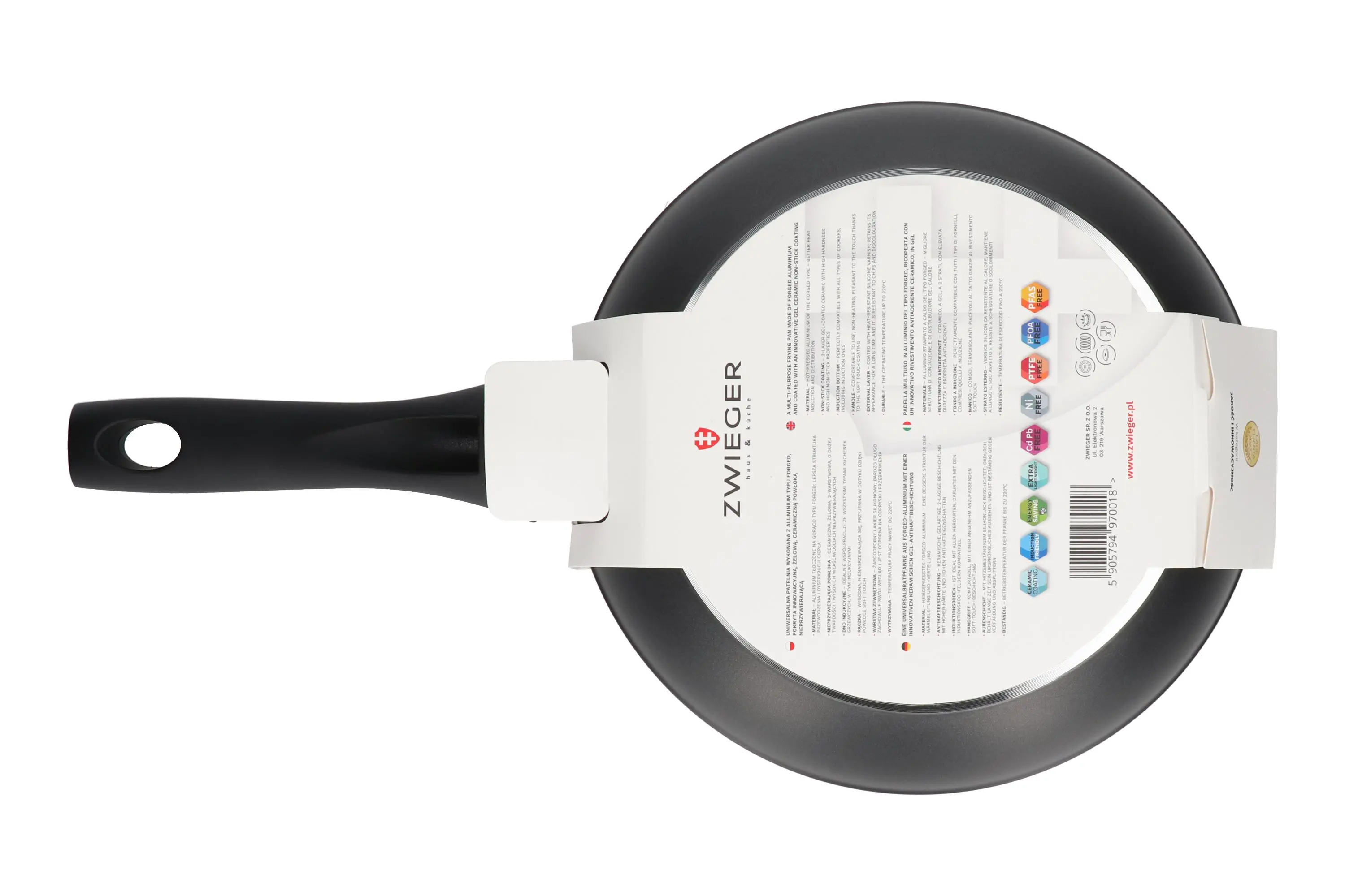 Patelnia Zwieger Rocca ZW-PR-0018 Indukcja Ceramiczna 24cm