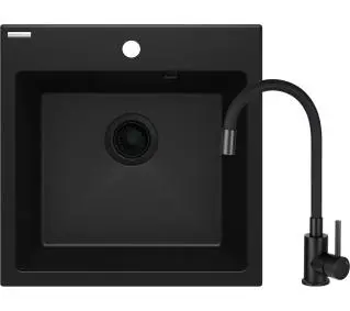 Кухонна мийка Deante Evora ZQJNN103 Nero + bateria Czarny