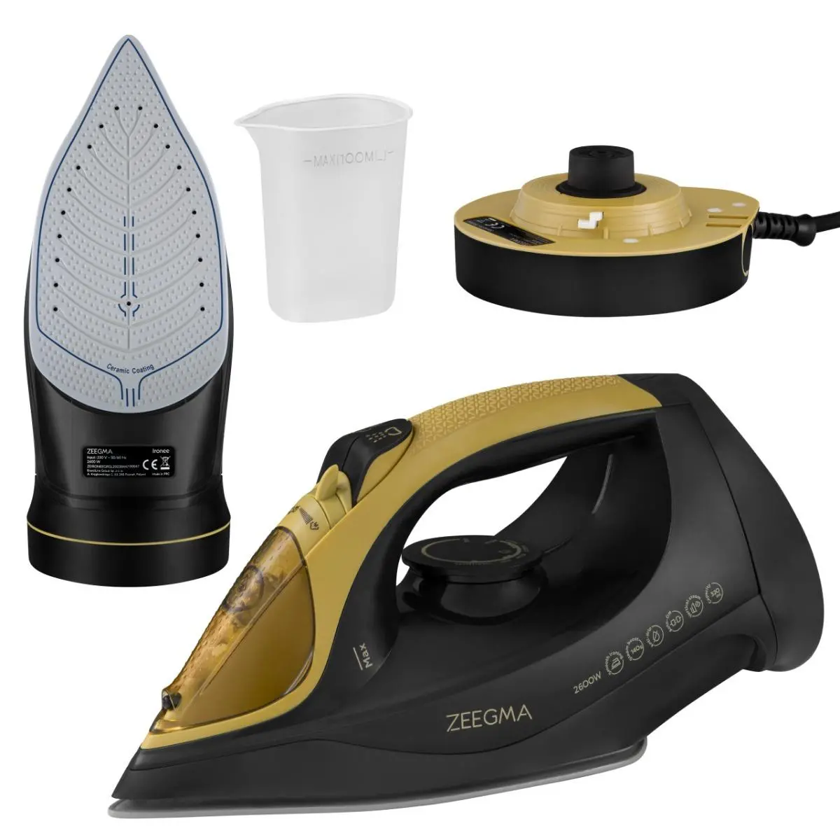 Żelazko  bezprzewodowe Zeegma Ironee Ceramic 140g/min Czarny