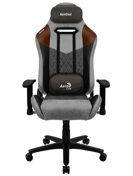 Fotel Aerocool DUKE AeroSuede Gamingowy do 150kg Skóra ECO Tkanina Tan Grey