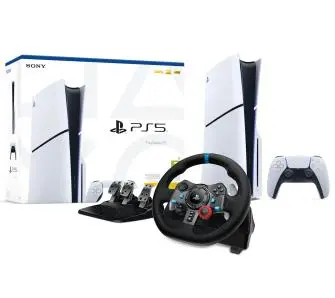 Konsola Sony PlayStation 5 Slim D Chassis (PS5) 1TB z napędem + kierwonica Logitech G29 Racing Wheel