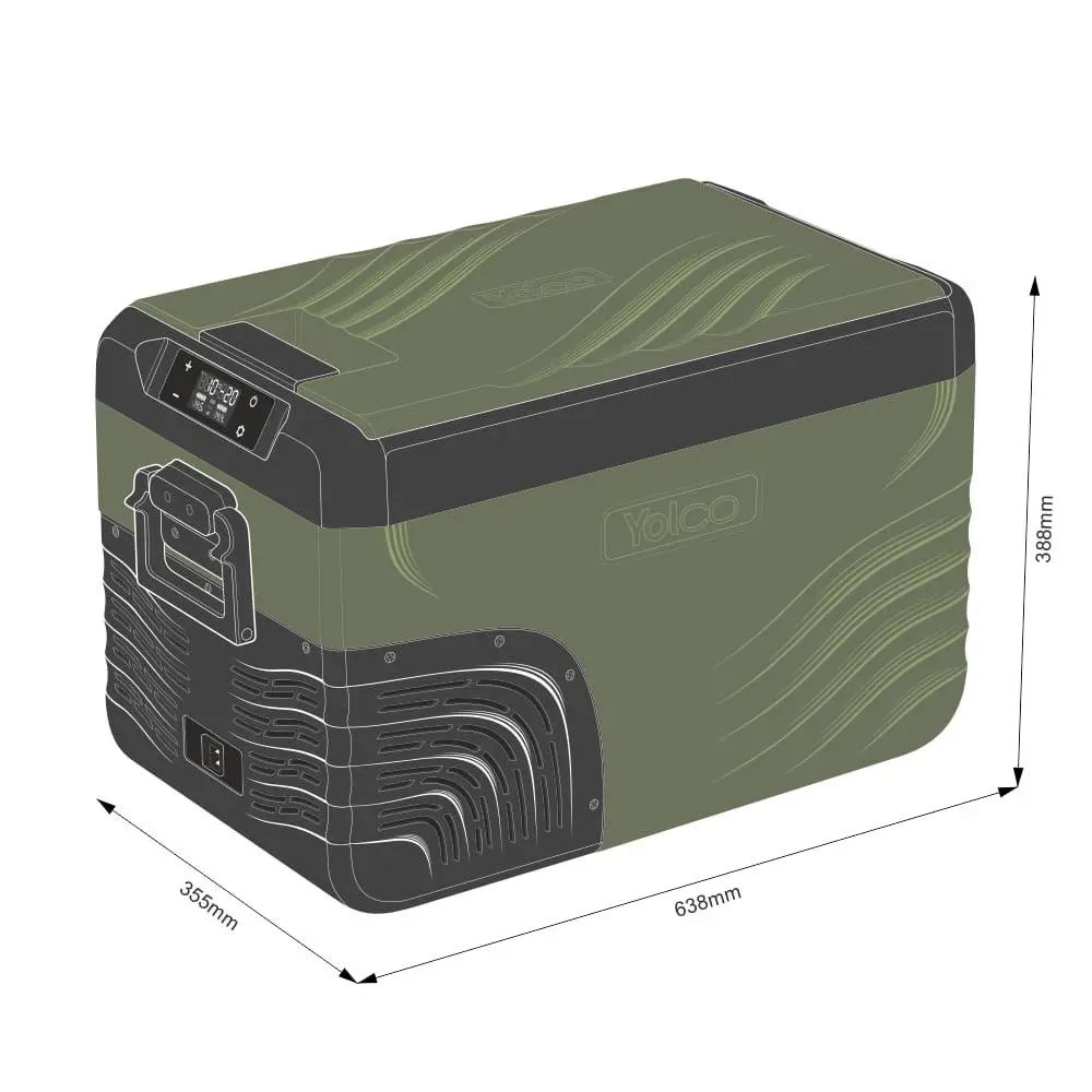 Lodówka Yolco KX30 25l Dwie komory chłodzenia Aplikacja Bluetooth Zielony