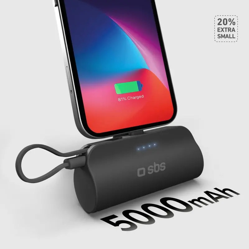 Powerbank SBS TEBB5000PLUGCK 5000mAh 12W Czarny
