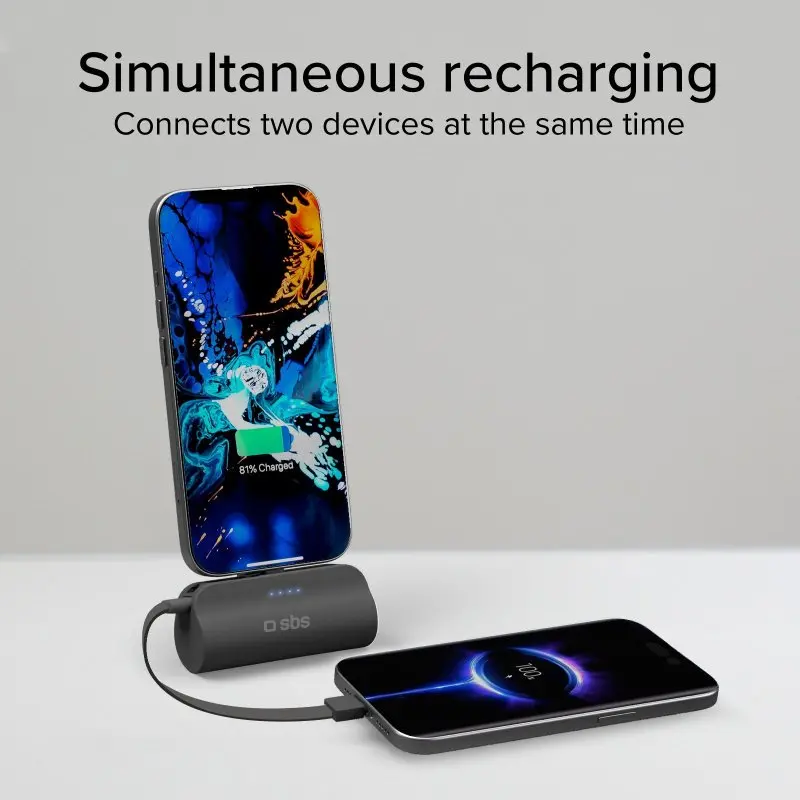 Powerbank SBS TEBB5000PLUGCK 5000mAh 12W Czarny