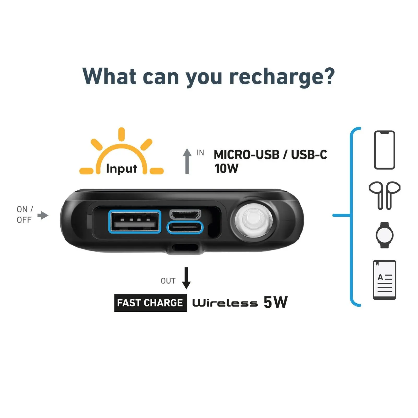 Powerbank SBS TEBB5000MAGSK Solar MagSafe 5000mAh 10W Czarny