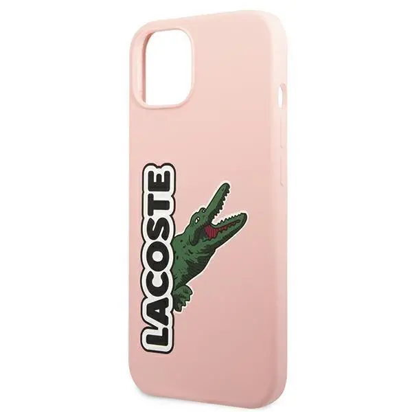 Etui Lacoste Silicone Head Crocodile do iPhone 13 Różowy