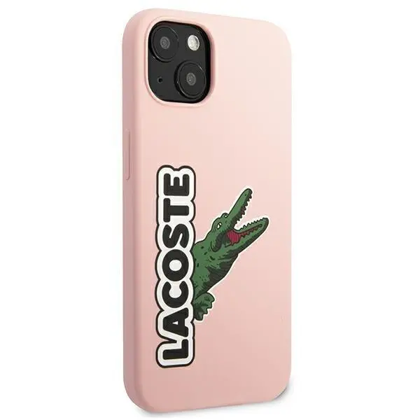 Etui Lacoste Silicone Head Crocodile do iPhone 13 Różowy