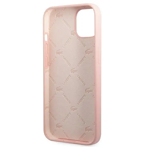 Etui Lacoste Silicone Head Crocodile do iPhone 13 Różowy