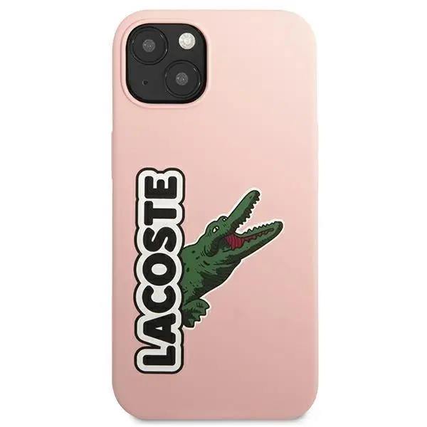 Etui Lacoste Silicone Head Crocodile do iPhone 13 Różowy