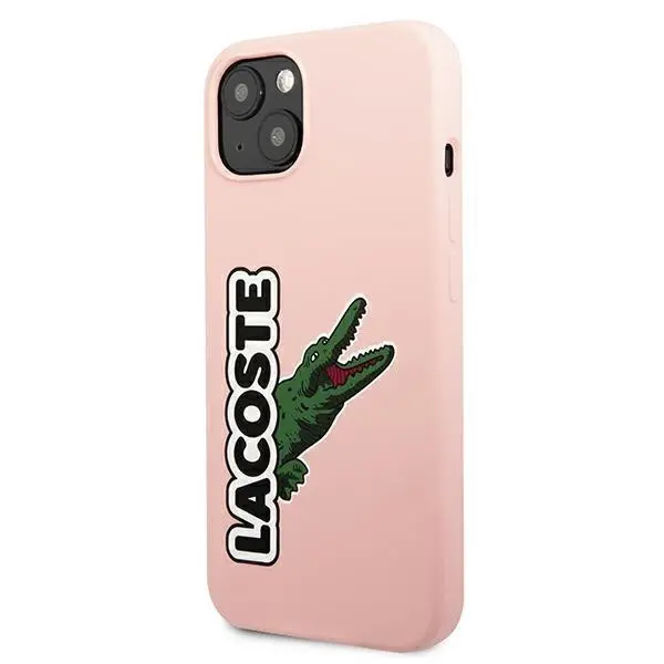 Etui Lacoste Silicone Head Crocodile do iPhone 13 Różowy