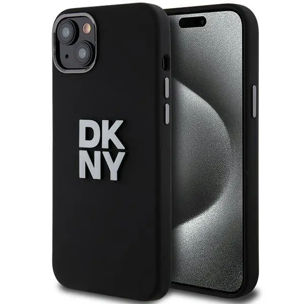 Etui DKNY Liquid Silicone Metal Logo do iPhone 15 Czarny