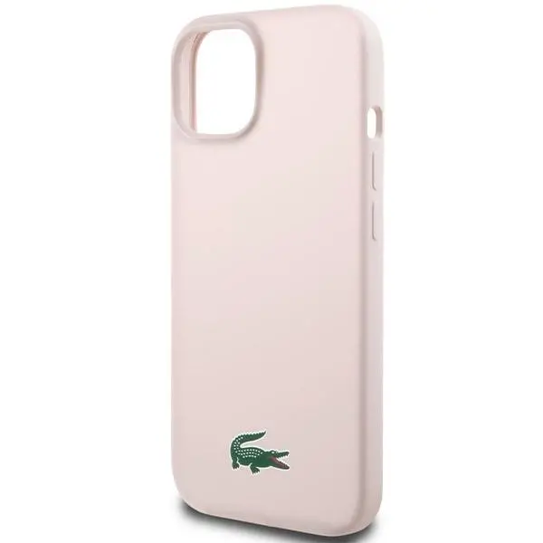 Etui Lacoste Silicone MagSafe do iPhone 15 Różowy