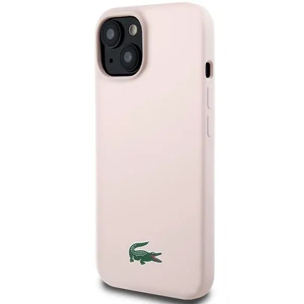Etui Lacoste Silicone MagSafe do iPhone 15 Różowy