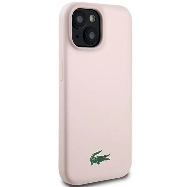 Etui Lacoste Silicone MagSafe do iPhone 15 Różowy