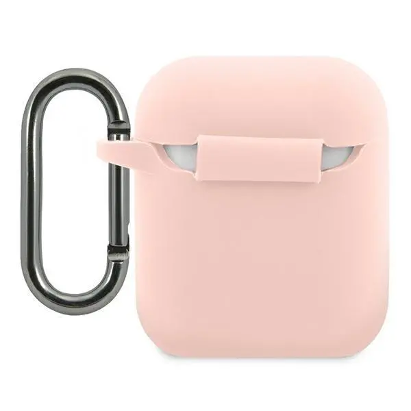 Etui na słuchawki Lacoste LCA2SI Case Silicone do AirPods 1/2 Różowy