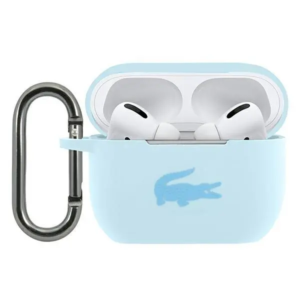 Etui na słuchawki Lacoste LCAPSLB Case Silicone do AirPods Pro Niebieski