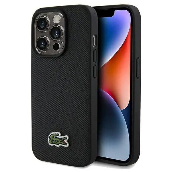 Etui Lacoste LCHMP15XPVCK Hardcase Iconic Petit Pique MagSafe do iPhone 15 Pro Max Czarny