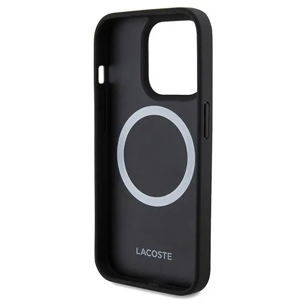 Etui Lacoste LCHMP15XPVCK Hardcase Iconic Petit Pique MagSafe do iPhone 15 Pro Max Czarny