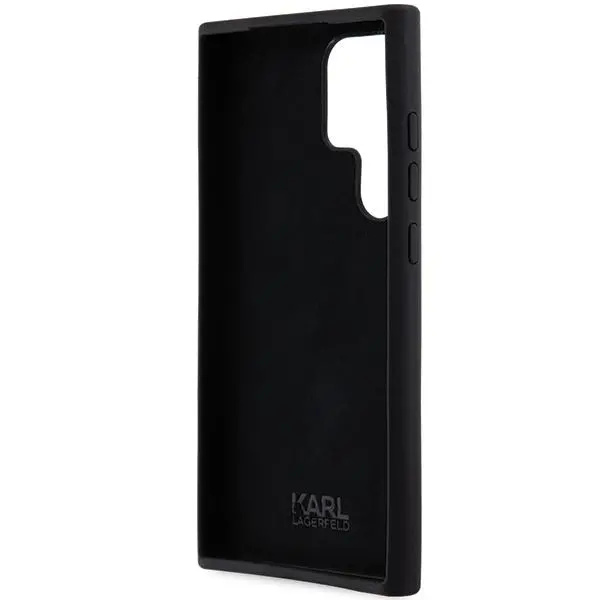 Etui Karl Lagerfeld Hardcase Silicone Karl&Choupette Metal Pin do Samsung Galaxy S24 Ultra Czarny
