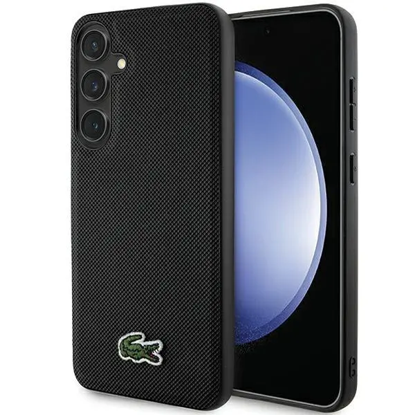 Lacoste LCHMS24MPVCK Hardcase Iconic Petit Pique MagSafe do Samsung Galaxy S24+ Czarny