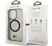 Etui Lacoste LCHMP15XULOK Hardcase Transparent MagSafe do iPhone 15 Pro Max Czarny