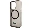 Etui Lacoste LCHMP15XULOK Hardcase Transparent MagSafe do iPhone 15 Pro Max Czarny