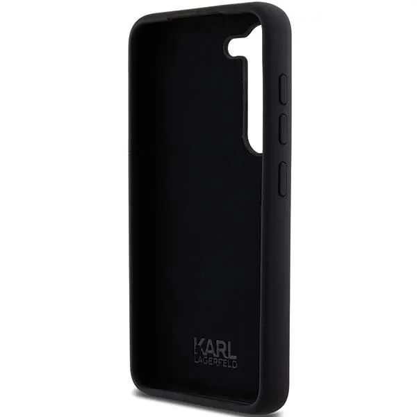 Etui Karl Lagerfeld Hardcase Silicone Choupette Metal Pin do Samsung Galaxy S24 Czarny