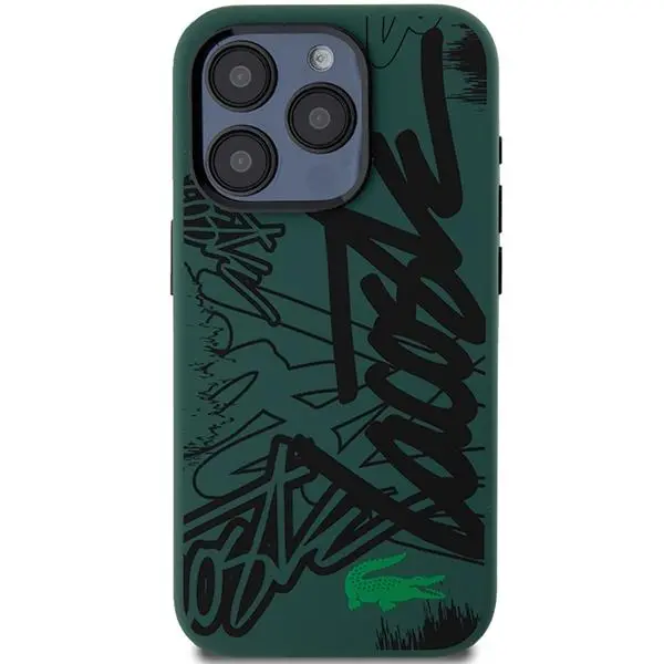 Etui Lacoste LCHCP15XGRAK Hardcase Silicone Graffiti do iPhone 15 Pro Max Czarny