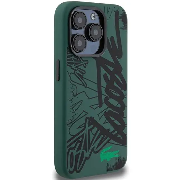Etui Lacoste LCHCP15XGRAK Hardcase Silicone Graffiti do iPhone 15 Pro Max Czarny