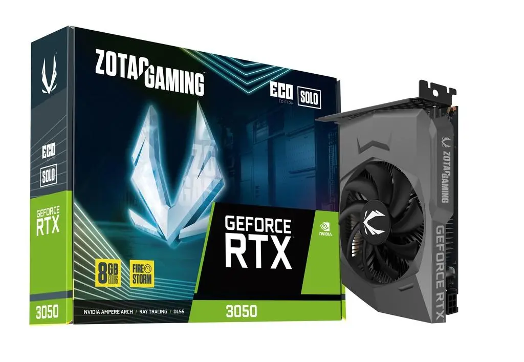 Zotac GeForce RTX 3050 Eco Solo 8GB GDDR6 128bit DLSS