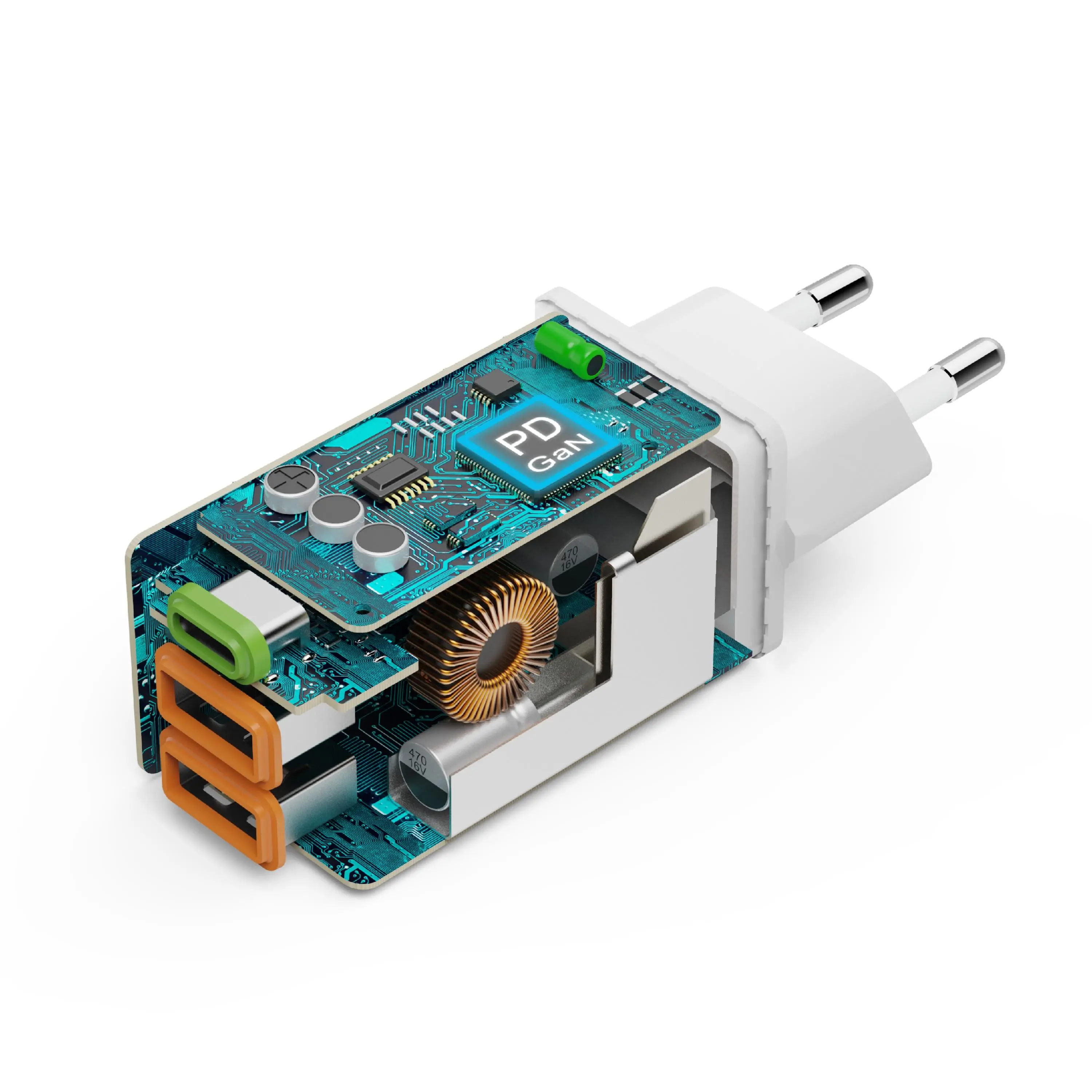 Ładowarka sieciowa Hama mini 45W GaN QC Biały