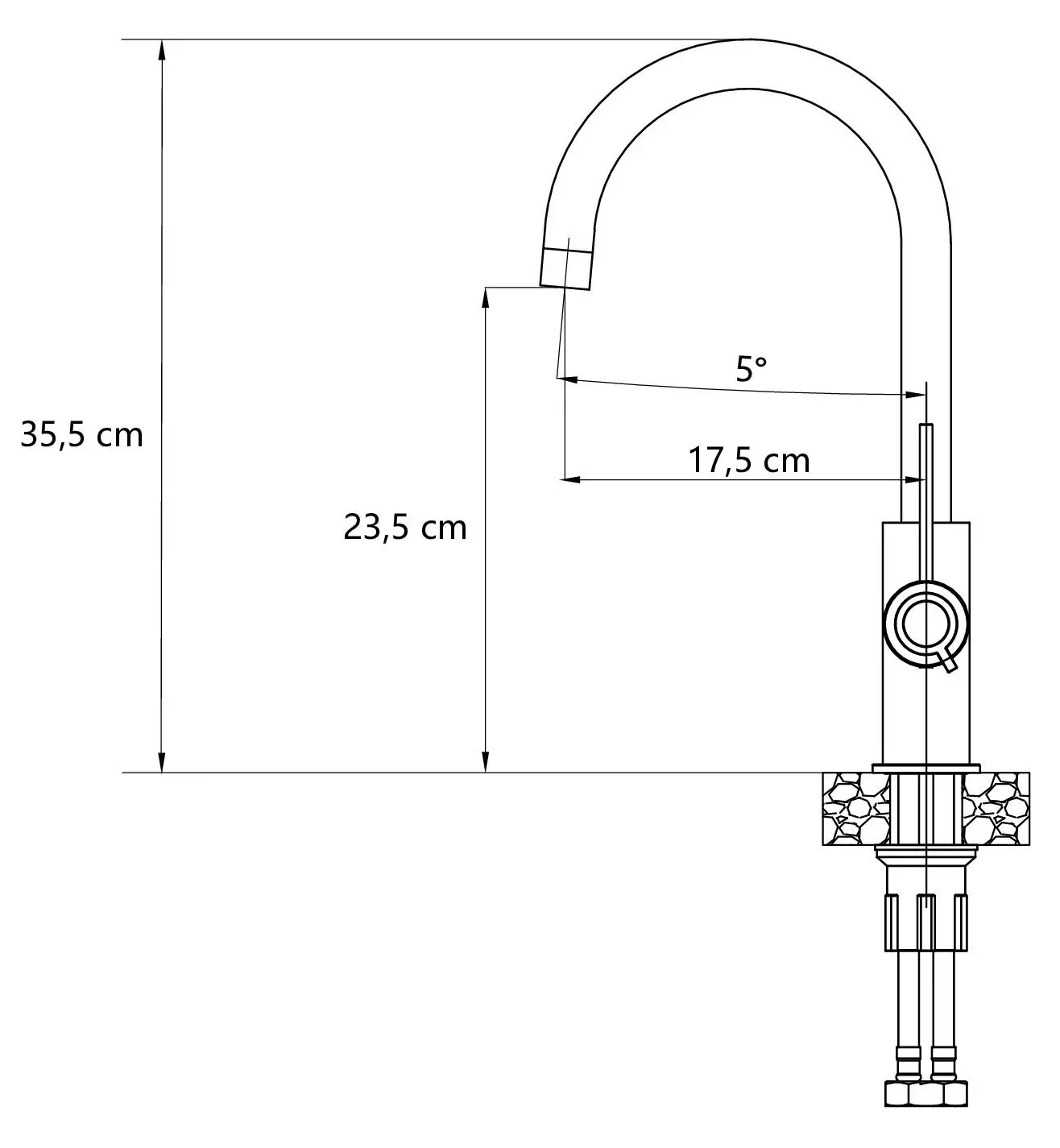 Bateria Quadron Jodie Q Line Slim 3623511BLMDG1 Pure carbon/Złoty Stal szlachetna