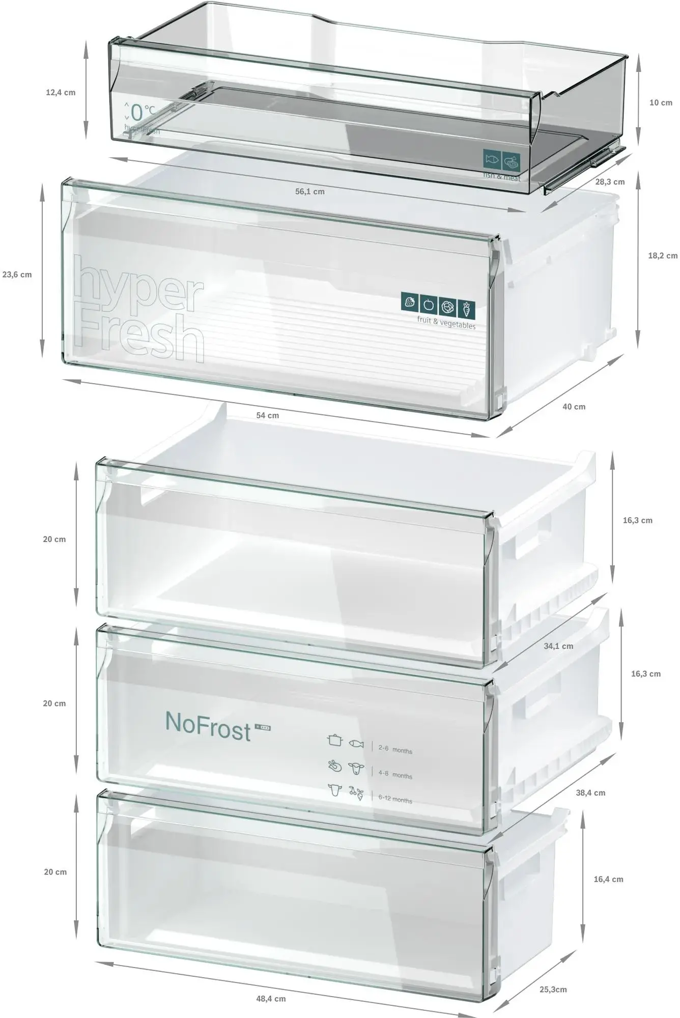 Lodówka Siemens iQ300 KG49NXIDF Pełny No Frost 203cm Komora świeżości Stal szczotkowana