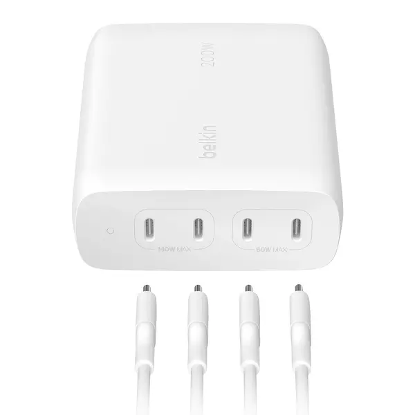 Ładowarka sieciowa Belkin BoostCharge Pro Power Delivery 4 x USB-C GaN 200W