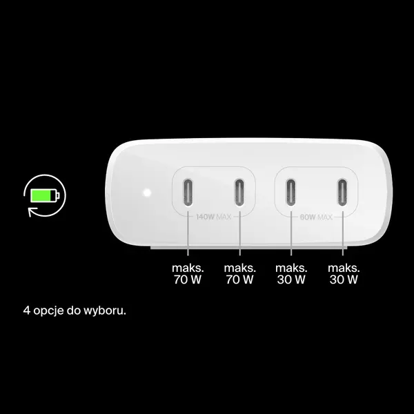 Ładowarka sieciowa Belkin BoostCharge Pro Power Delivery 4 x USB-C GaN 200W