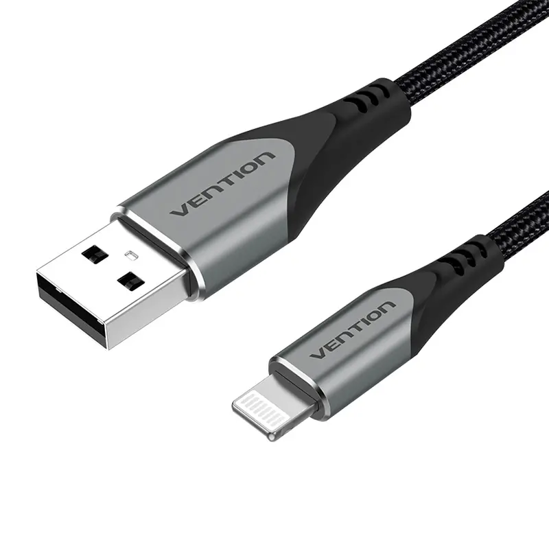 Kabel Vention LABHF 2,4A USB 2.0 do Lightning 1m Szary