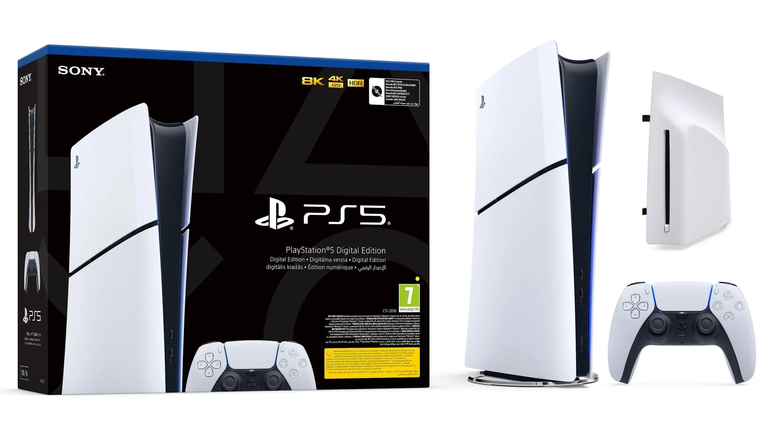 Konsola Sony PlayStation 5 Digital Slim D Chassis (PS5) 1TB + Napęd Disc Drive Blu-Ray