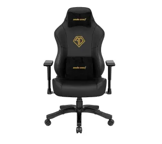 Крісло Anda Seat Phantom 3 L Gamingowy до 120 кг шкіра ECO чорно-золотий