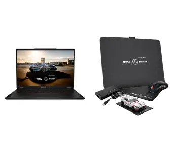 Laptop gamingowy MSI Stealth 18 Mercedes AMG A1VHG-061PL 18" 120Hz Ultra 9 185H 64GB RAM 2TB Dysk SSD RTX4080 DLSS3 Win11 Czarny + AKC