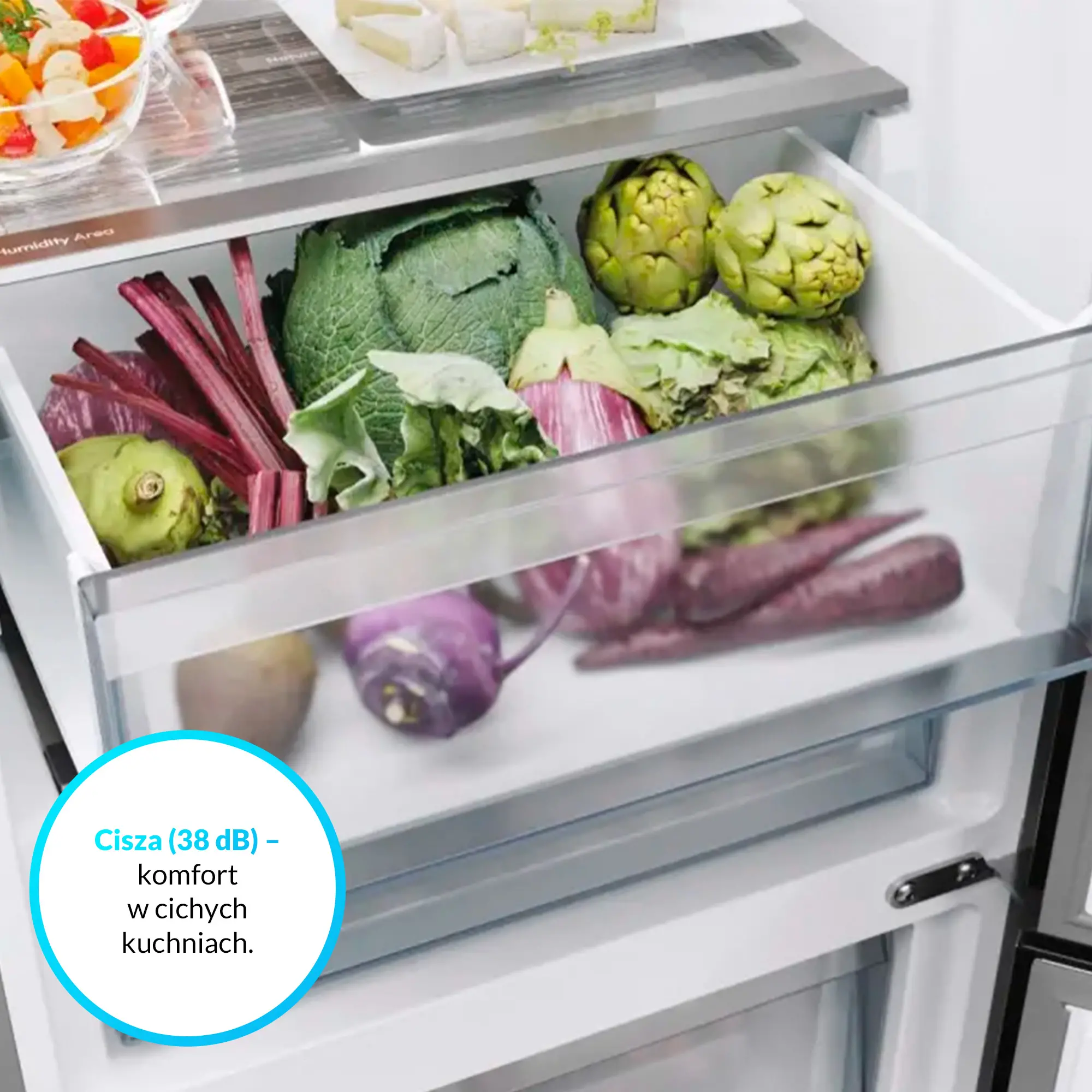 Lodówka Candy Fresco 500 CNCQ4T618DX Pełny No Frost 185cm Komora świeżości Zdalne sterowanie Inox