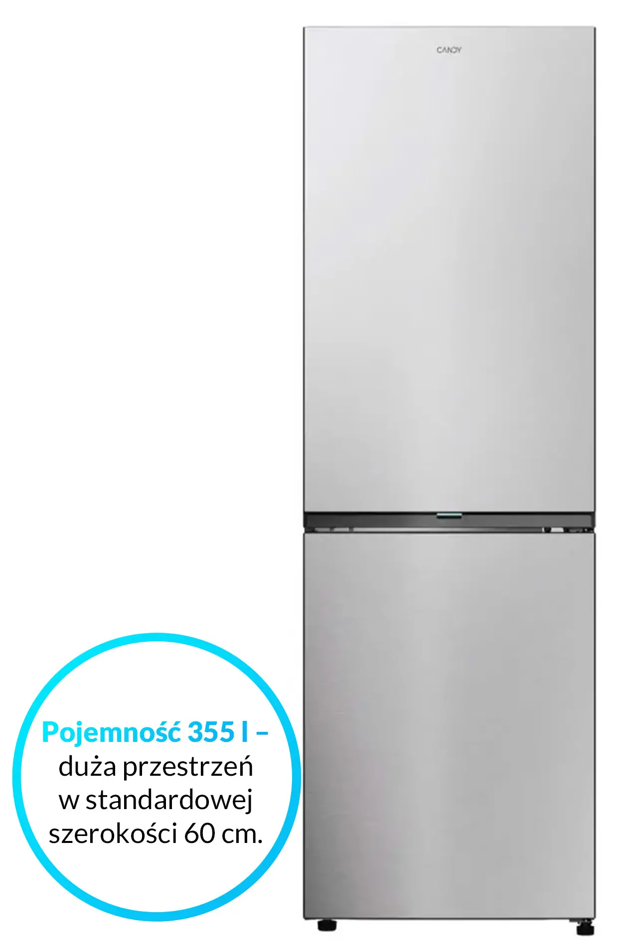 Lodówka Candy Fresco 500 CNCQ4T618DX Pełny No Frost 185cm Komora świeżości Zdalne sterowanie Inox