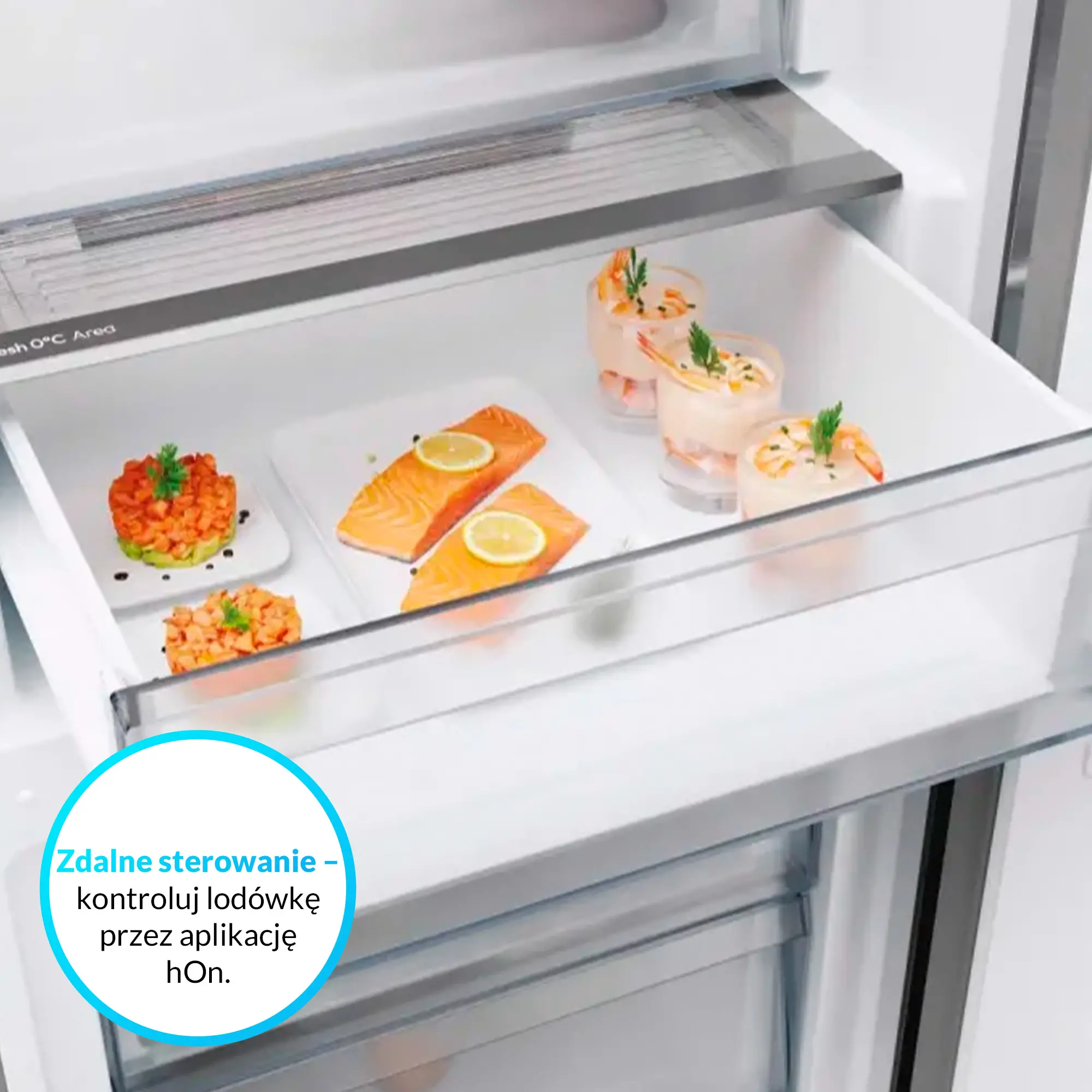 Lodówka Candy Fresco 500 CNCQ4T618DX Pełny No Frost 185cm Komora świeżości Zdalne sterowanie Inox
