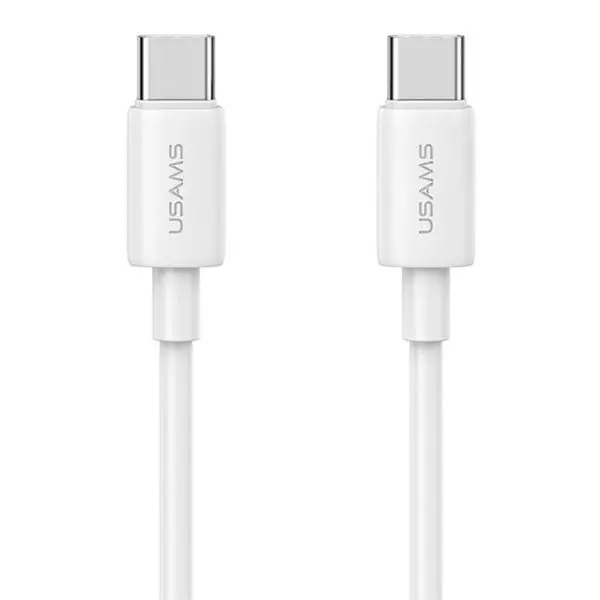 Ładowarka sieciowa USAMS OYXLTZ01 1xUSB-C PD20W PD Fast Charging + kabel USB-C/USB-C 60W Biały