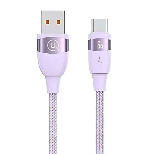 Kabel USAMS SJ631USB03 USB do USB-C 1,2m Fioletowy