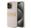 Etui DKNY Hardcase Leather Mono Stripe & Metal Logo iPhone 15 Pro Max Różowy