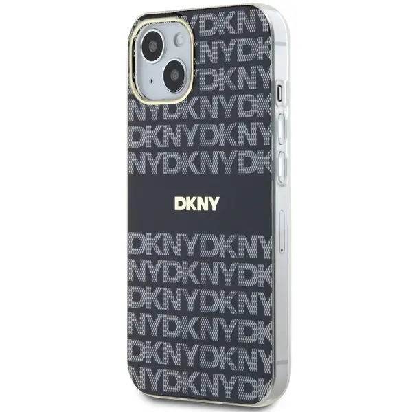 Etui DKNY IML Mono & Stripe MagSafe do iPhone 15 Plus Różowy
