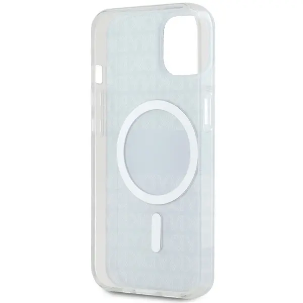 Etui DKNY IML Mono & Stripe MagSafe do iPhone 15 Plus Różowy